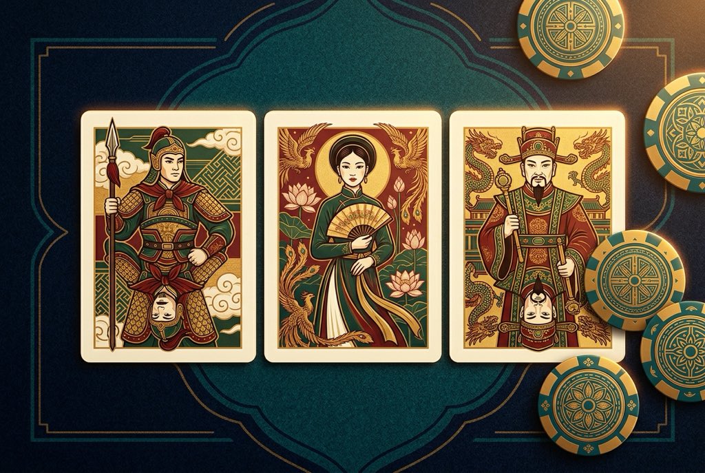 Bộ ba lá hình J, Q, K trong bài cào (gọi là ba tây)